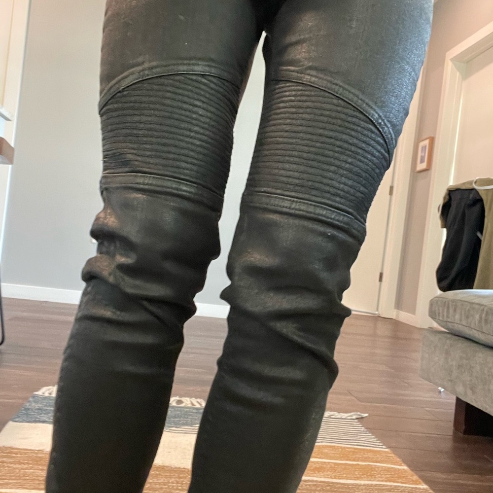 All Saints Black Biker Pants